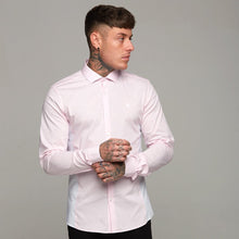 Load image into Gallery viewer, Father Sons Super Slim Stretch Pink Panel Shirt with White Contrast Sleeve - FS324