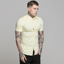 Load image into Gallery viewer, Father Sons Super Slim Ultra Stretch Yellow Short Sleeve - FS518