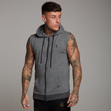 Load image into Gallery viewer, Father Sons Classic Grey Sleeveless Hoodie - FSH132
