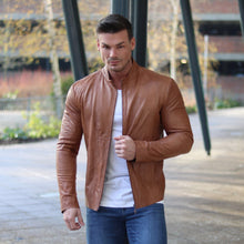 Load image into Gallery viewer, Father Sons Tan Lambs Leather Jacket - FSH205
