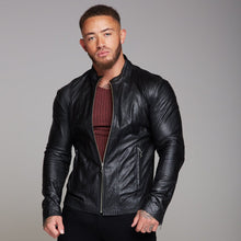 Load image into Gallery viewer, Father Sons Black Lambs Leather Jacket - FSH163
