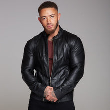 Load image into Gallery viewer, Father Sons Black Lambs Leather Jacket - FSH163
