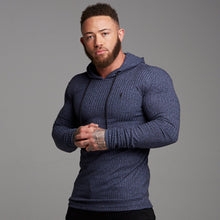 Load image into Gallery viewer, Father Sons Classic Navy Ribbed Knit Hoodie Jumper - FSH220
