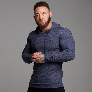 Father Sons Classic Navy Ribbed Knit Hoodie Jumper - FSH220