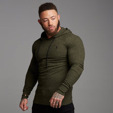 Load image into Gallery viewer, Father Sons Classic Khaki Ribbed Knit Hoodie Jumper - FSH221
