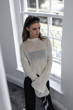 Load image into Gallery viewer, &#39;GRACE&#39; Crochet Style Jumper with Bell Sleeve Cream - CTJ016
