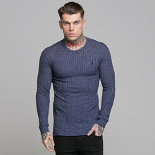 Load image into Gallery viewer, Father Sons Classic Navy Ribbed Knit Super Slim Crew - FSH114
