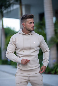 Father Sons Beige & Gold Overhead Hoodie Top with Zipped Pockets - FSH483 (PRE ORDER / DISPATCH DATE 31ST JULY)