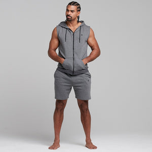 Father Sons Classic Grey Sleeveless Hoodie - FSH132