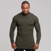 Load image into Gallery viewer, Father Sons Classic Khaki Ribbed Knit Roll-neck Jumper - FSH118
