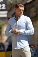 Load image into Gallery viewer, Father Sons Super Slim Stretch Classic Oxford Light Blue - FS306 (PRE ORDER / DISPATCH DATE 17TH JULY)

